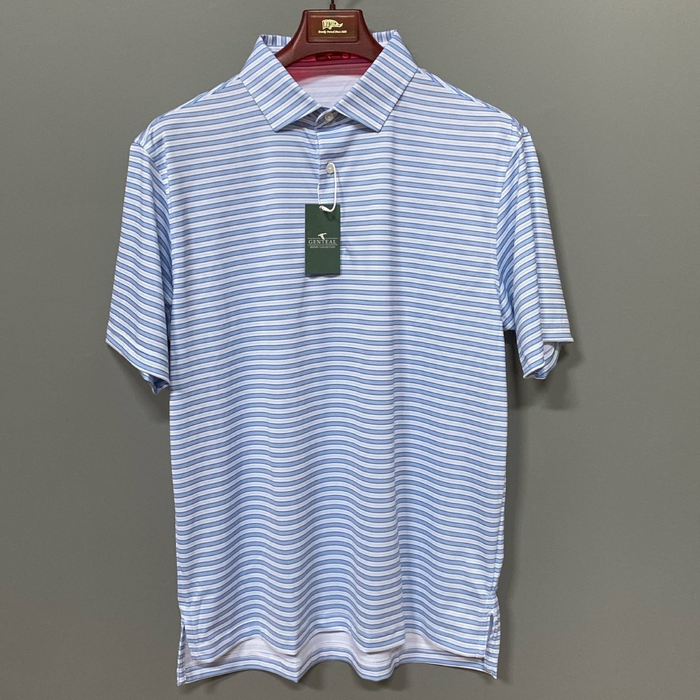 GENTEAL Resort Collection Men’s Large Micro Pique Polo Shirt Bluejay